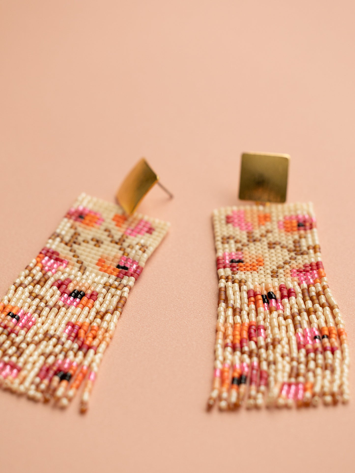 Falling Flower Fringe Earrings