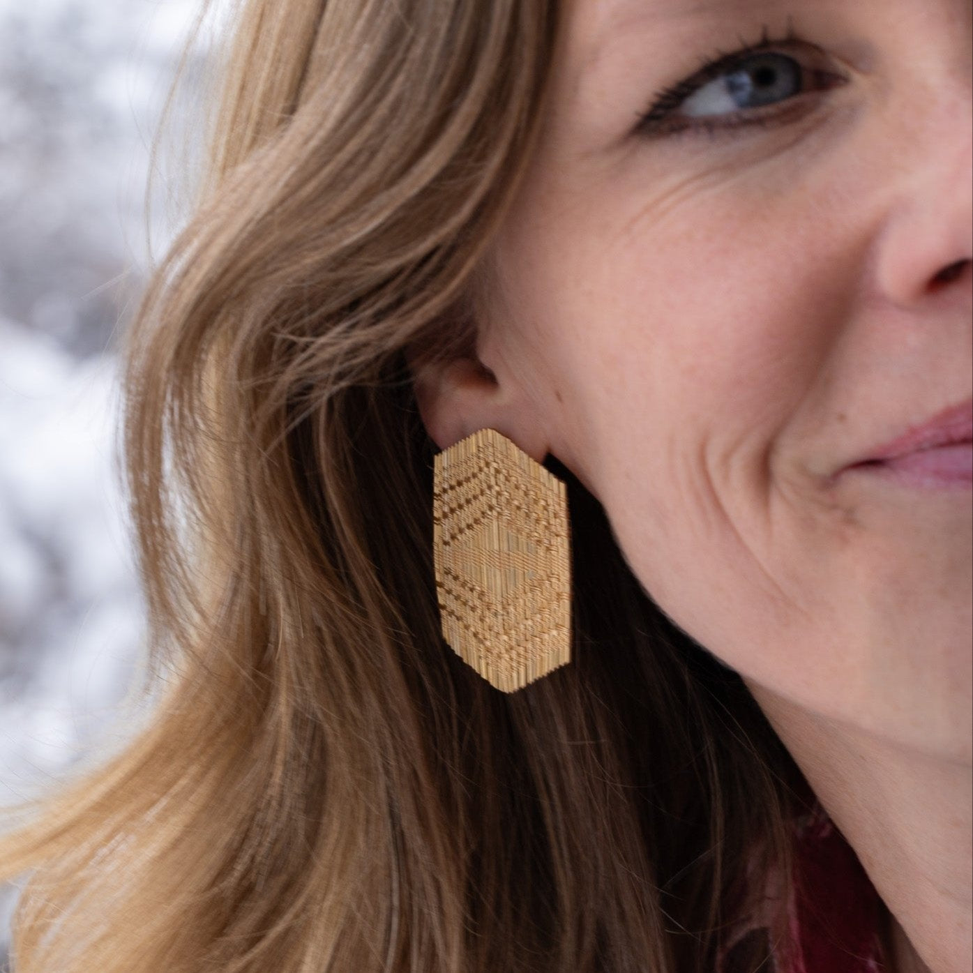 Handwoven Golden Arrow Earrings