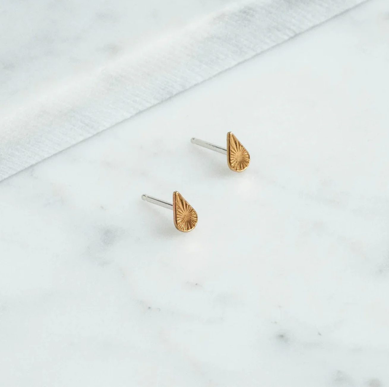 Tiny Starburst Teardrop Studs