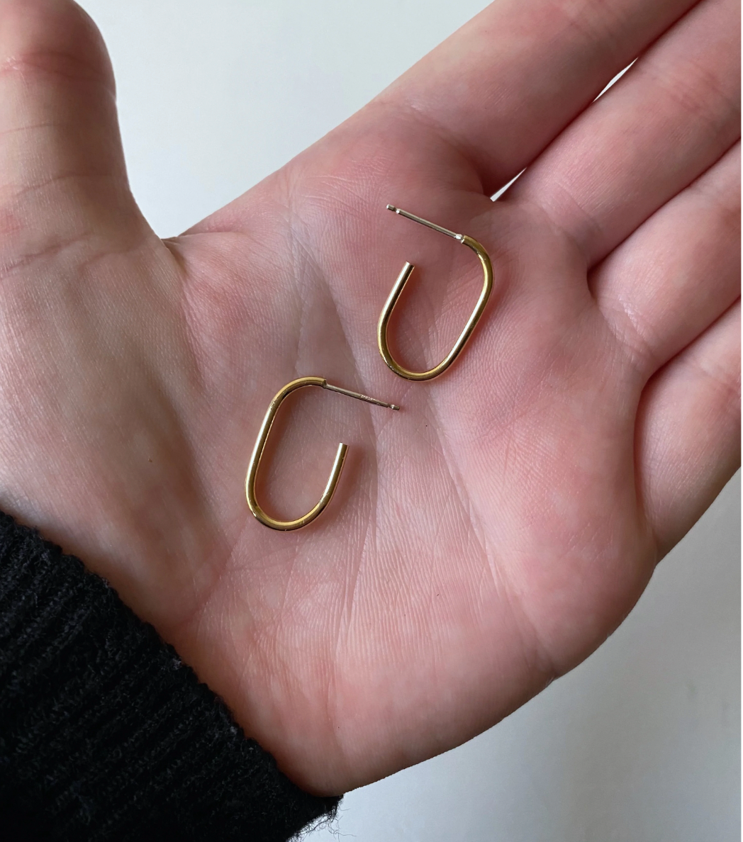 Small Oblong Hoops