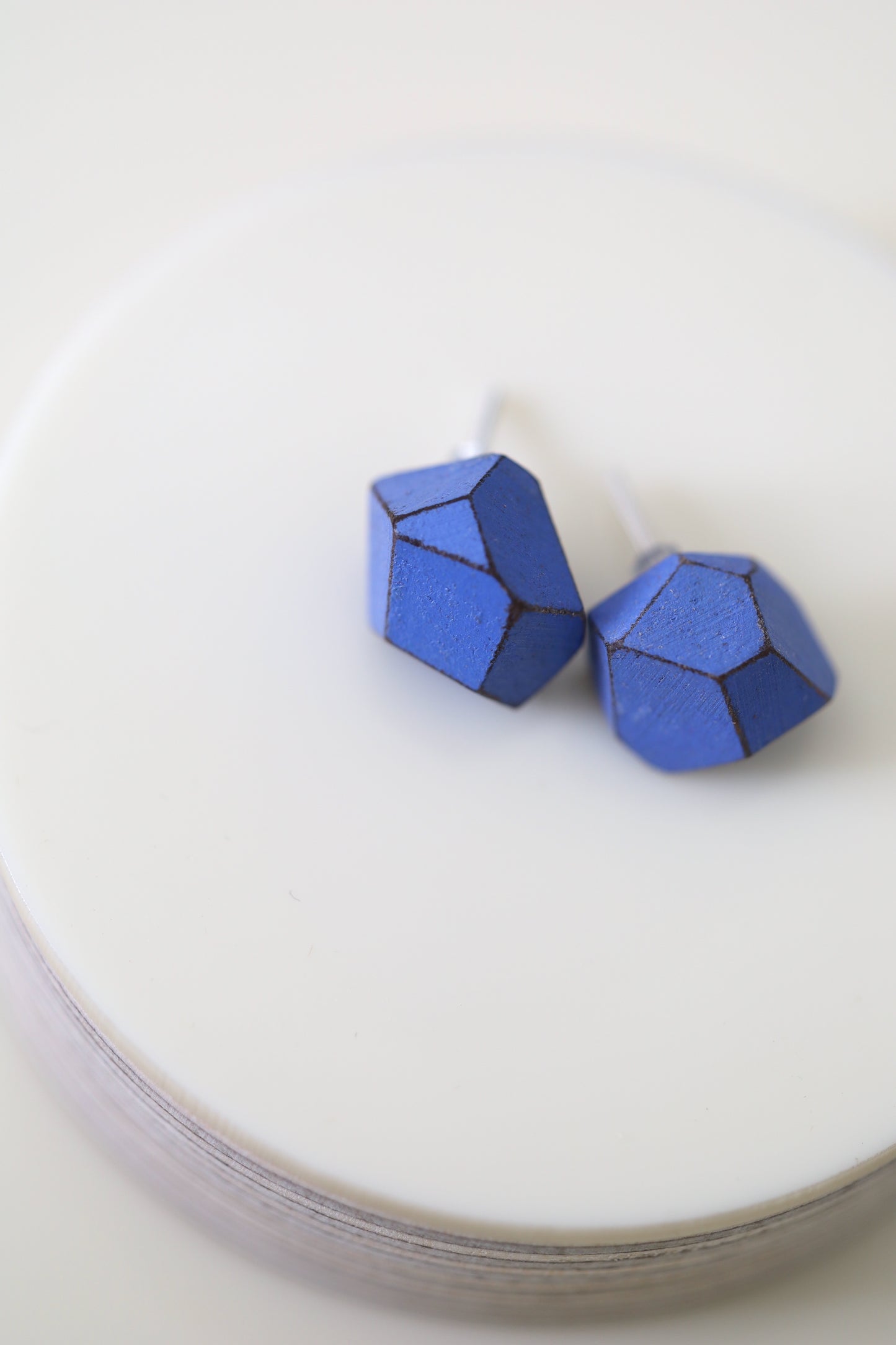 Wood Crystal Studs