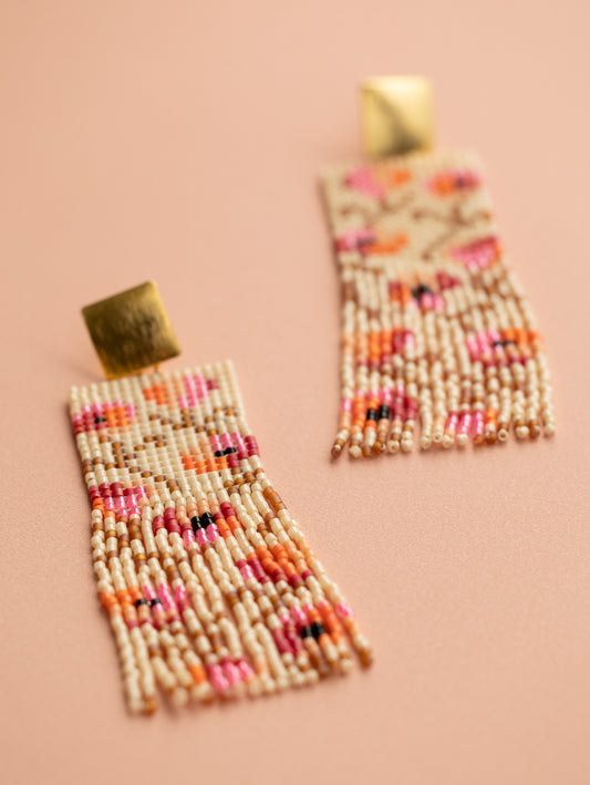 Falling Flower Fringe Earrings