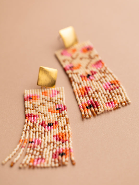 Falling Flower Fringe Earrings