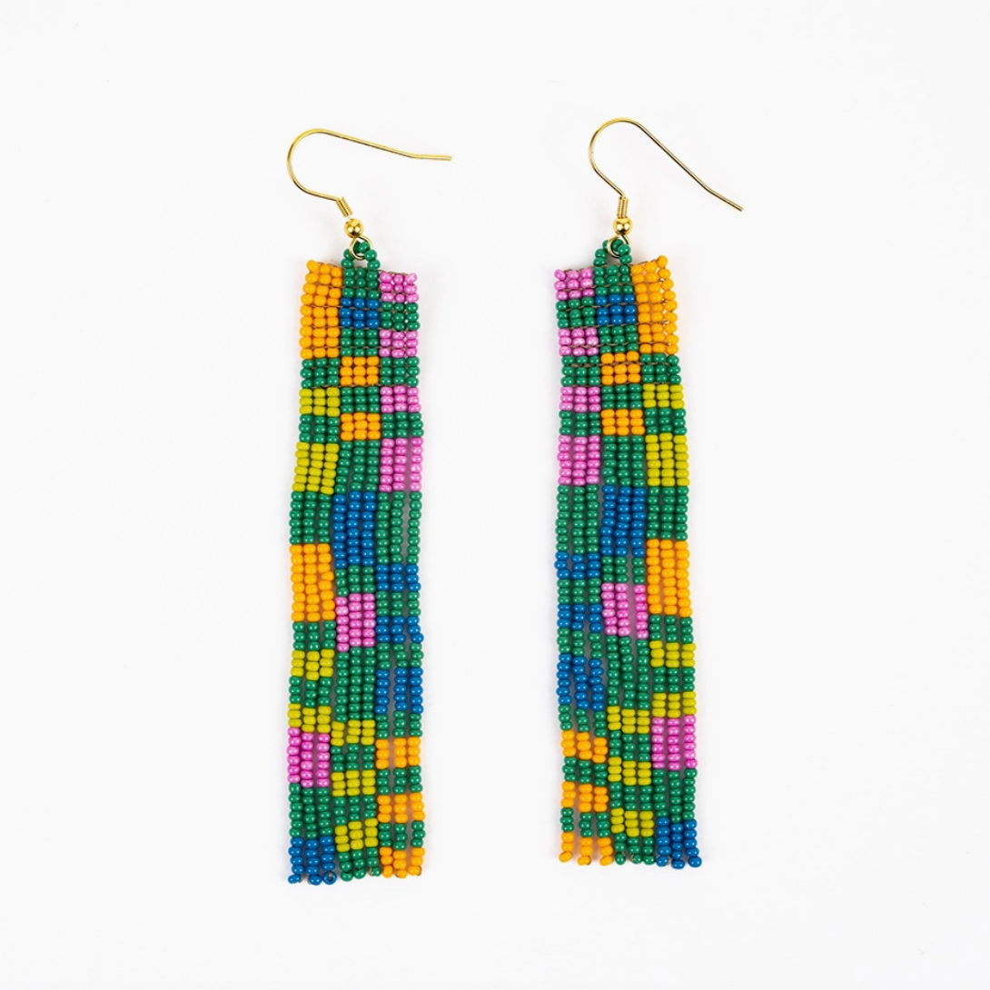 Block Party Earrings - Multi/Green