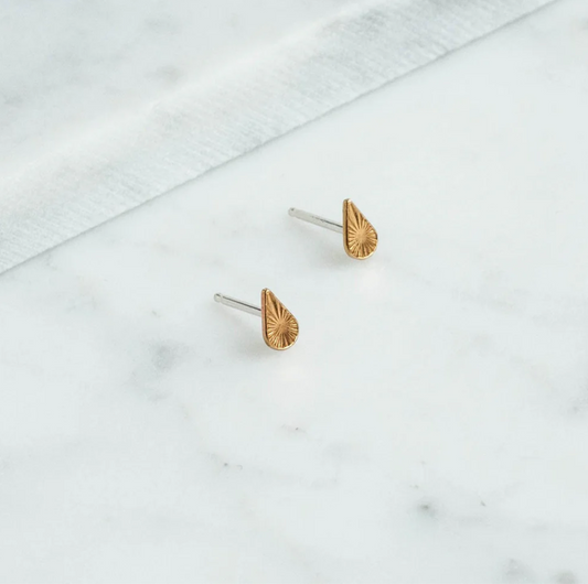 Tiny Starburst Teardrop Studs