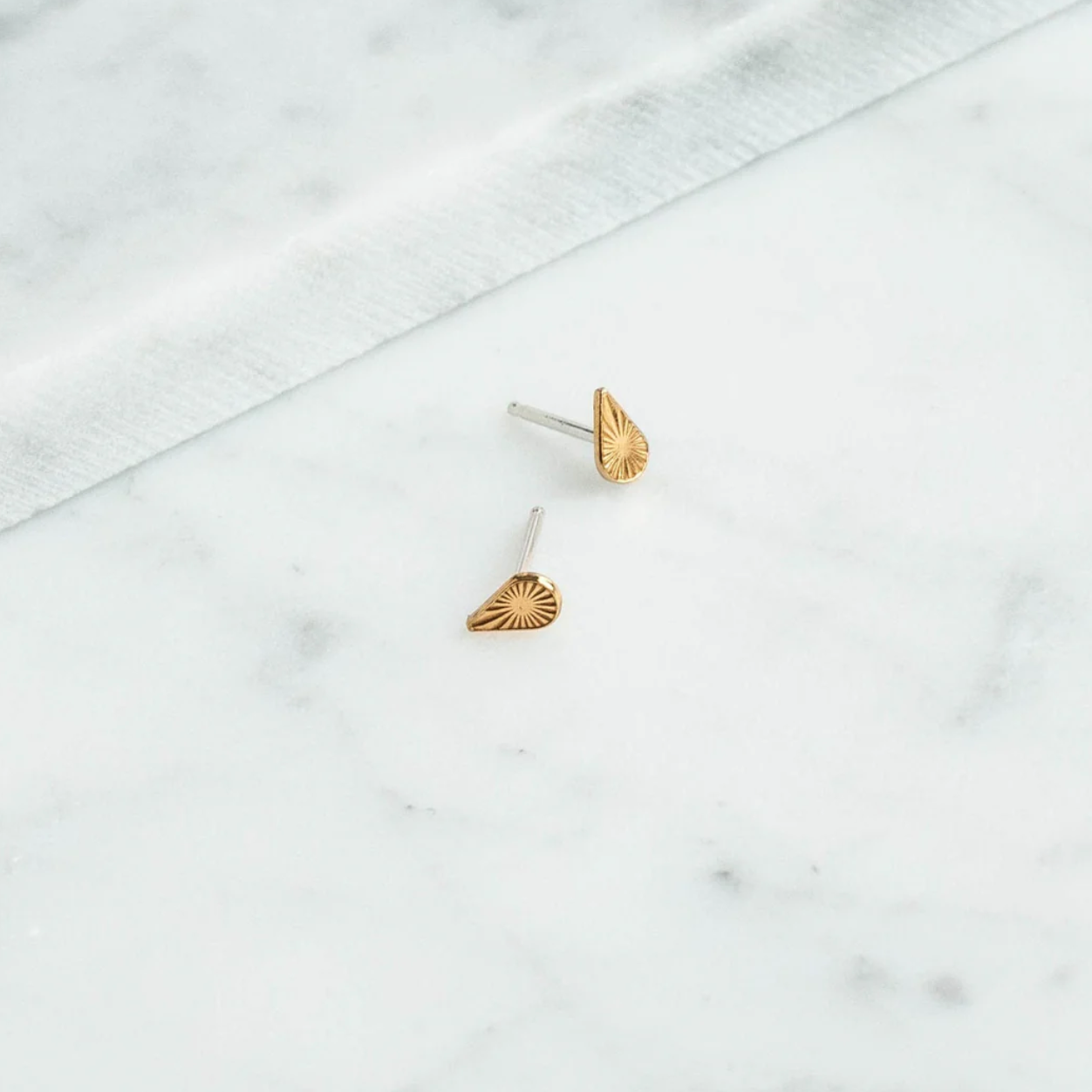 Tiny Starburst Teardrop Studs