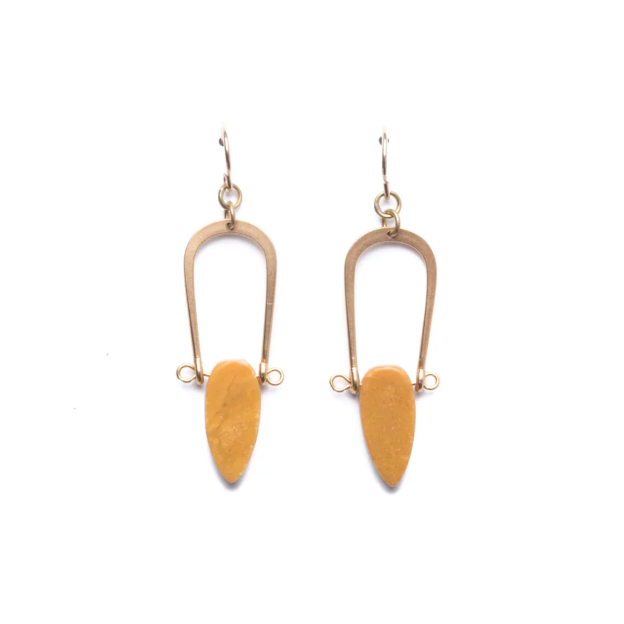 Yellow Jasper Amulet Earrings