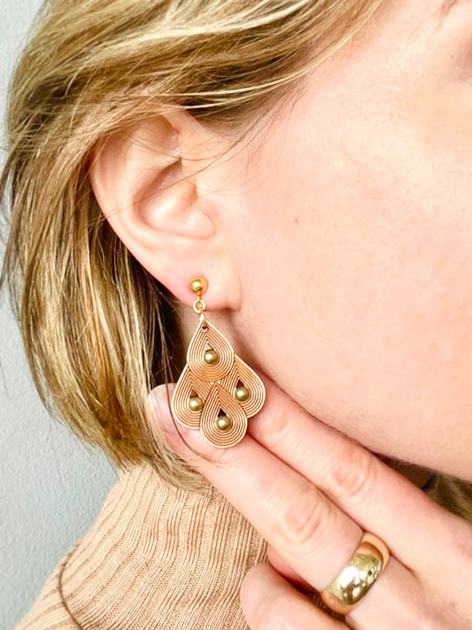 Teardrop Deco Earrings